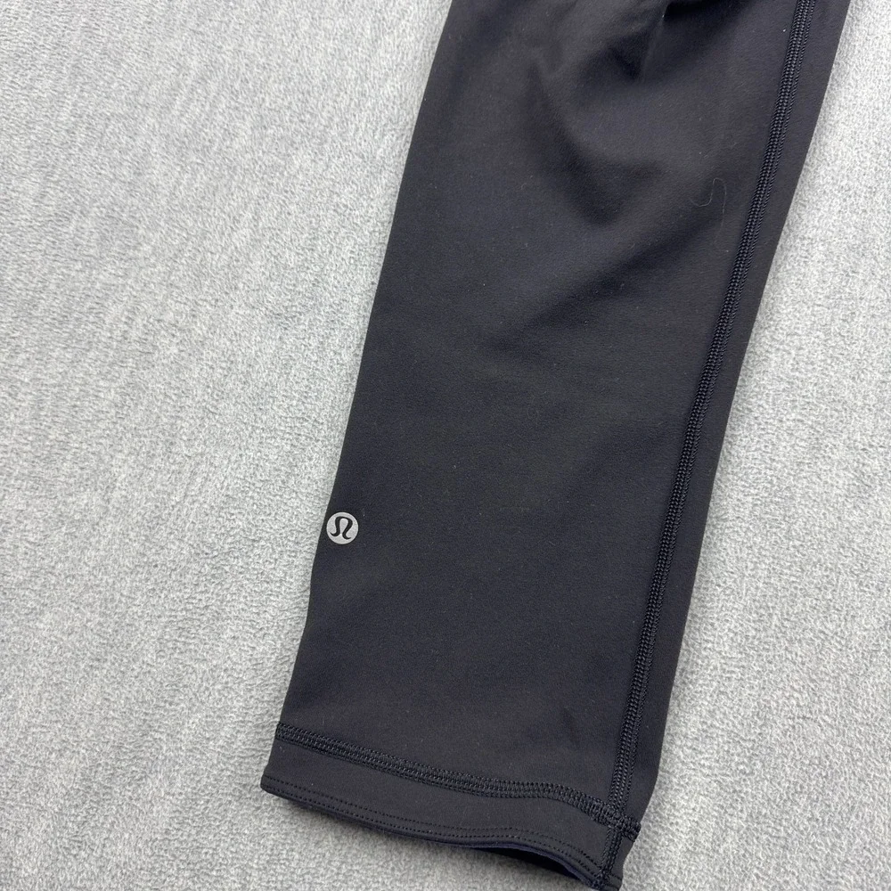 Lululemon Womens Leggings 10 Purple Black Wunder Under Cropped‎ 23